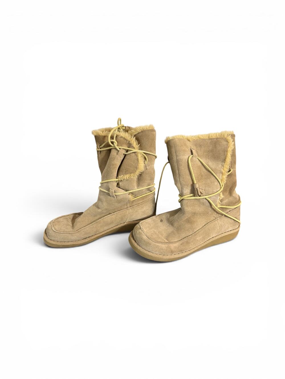 Earth Shoes Miami Suede Leather‎ Faux Fur Winter Boots Women's Size 10